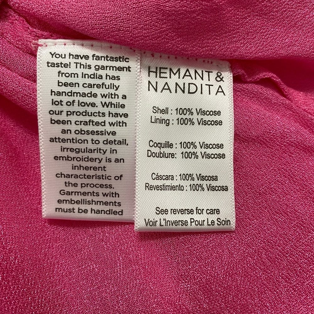 NWT HEMANT & NANDITA Yuri High Low Long Dress Size XS - Picture 13 of 13